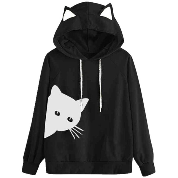 Women's Casual Hoodie - Character Gray L